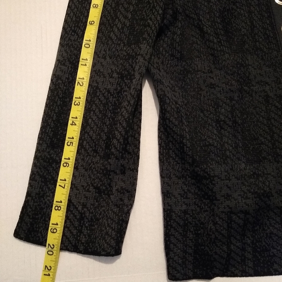 MING WANG knit print leather-like ribbon braid NWT jacket, XS - Picture 12 of 15